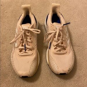 Light pink and blue Adidas SolarBoost